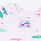 Vintage Golf Carts Pink - Short Sleeve Loungewear Set