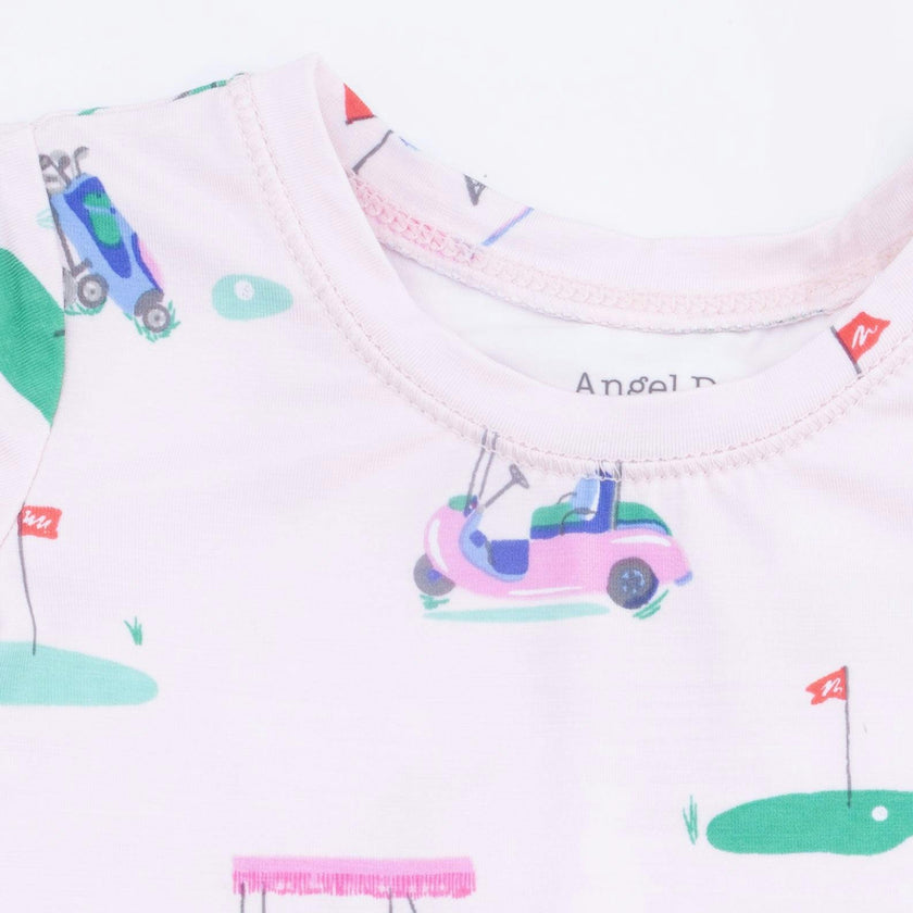 Vintage Golf Carts Pink - Short Sleeve Loungewear Set