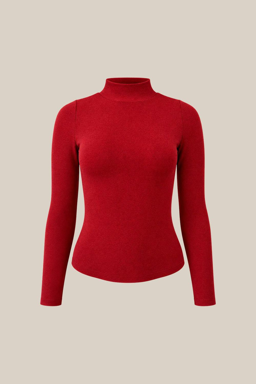 Ava Top in Poinsettia