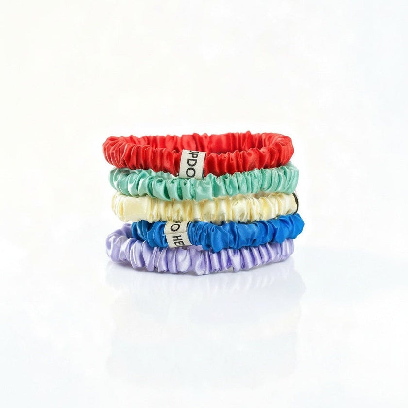 Cabana Skinny Silk Scrunchies