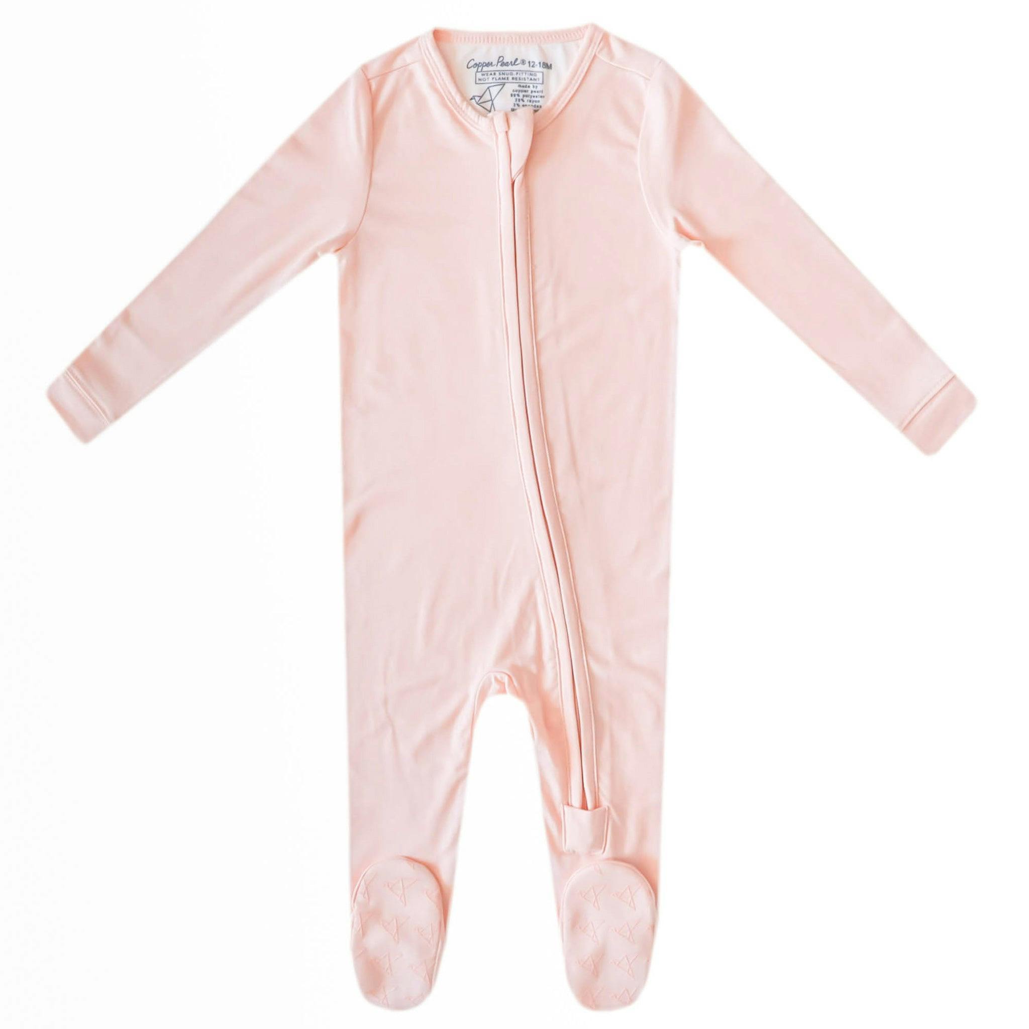 Zip-Up Footie Pajama - Blush