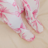 Bamboo Zip-Up Footie Pajama - Bow My Gosh