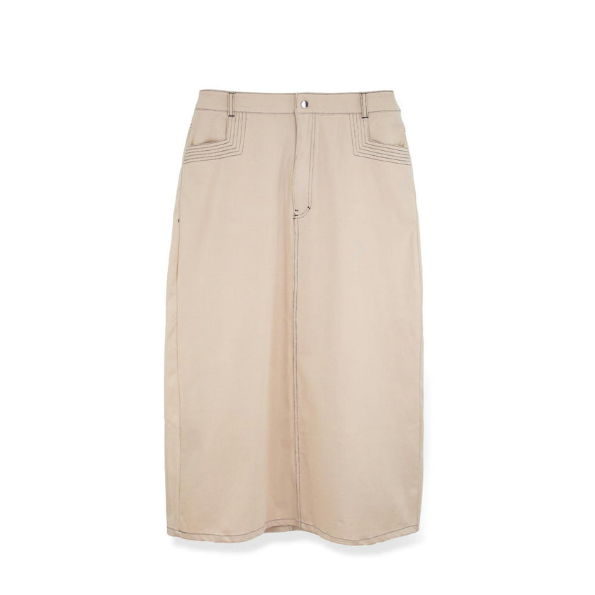 STRETCH COLORED DENIM  SKIRT