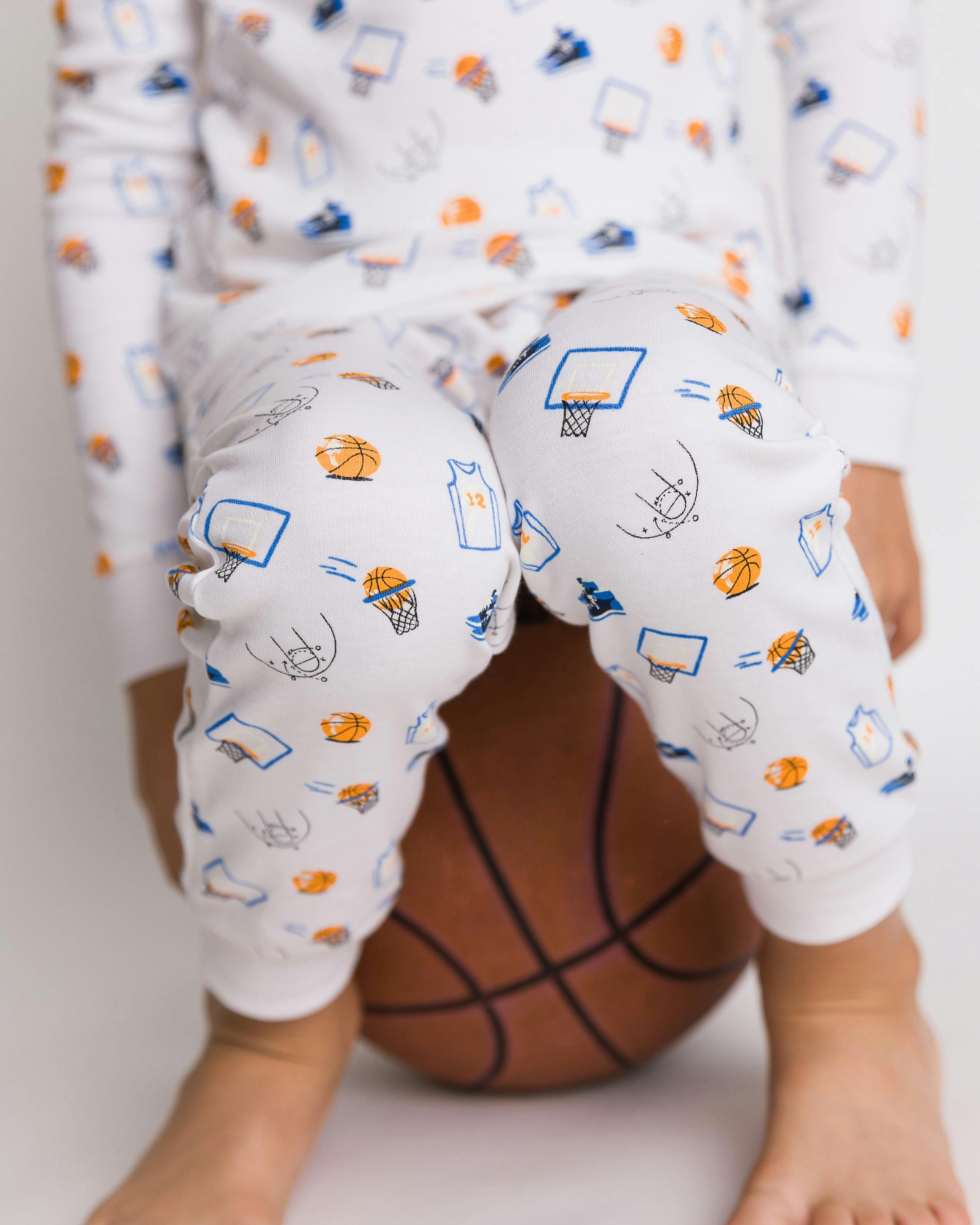 The Organic Long Sleeve Pajama Set [Basketball]