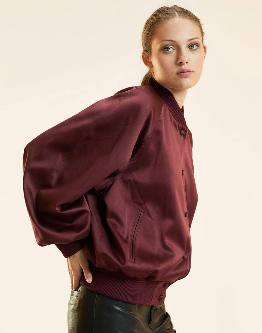 Satin Bomber Jacket