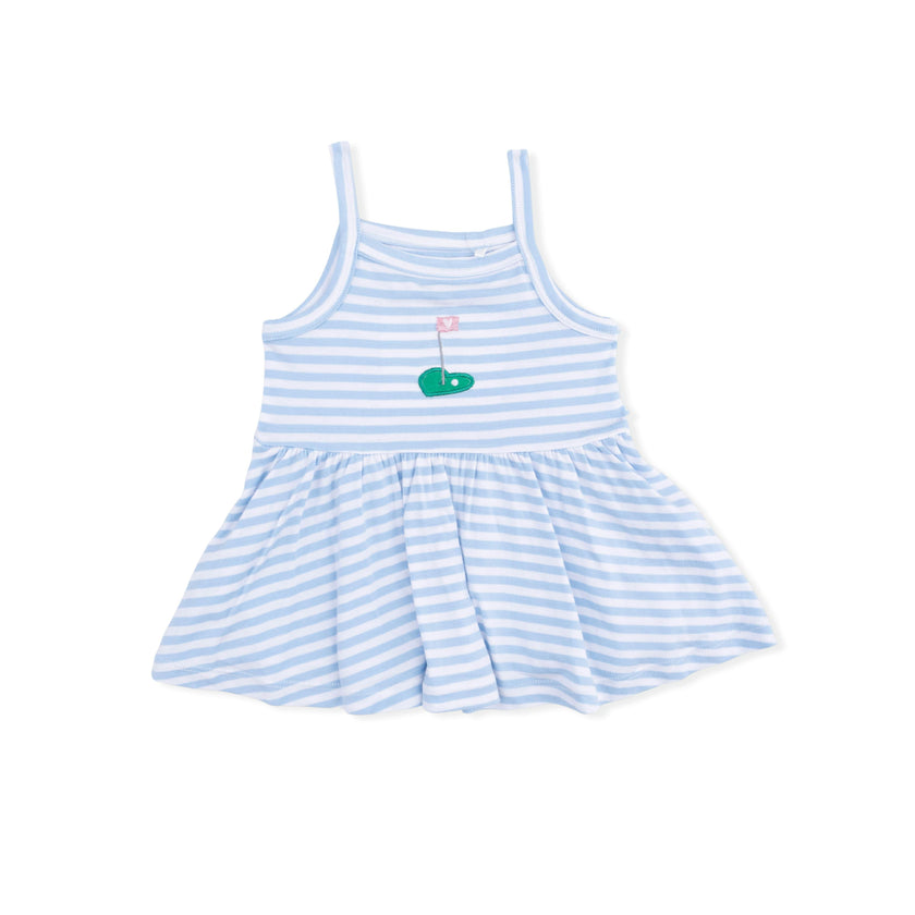 Striped Golf - Peplum Tank with Wide Leg Pant