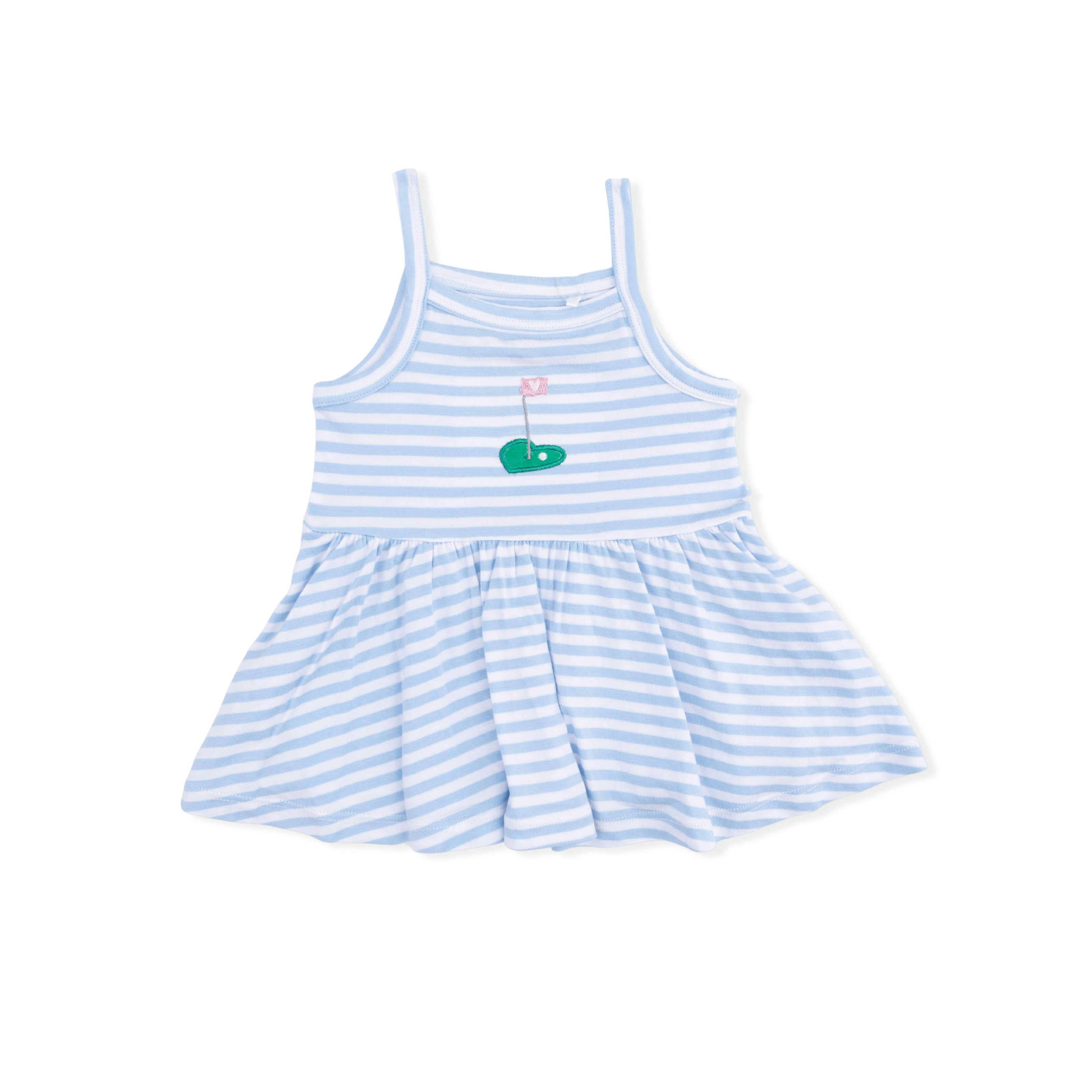 Striped Golf - Peplum Tank with Wide Leg Pant