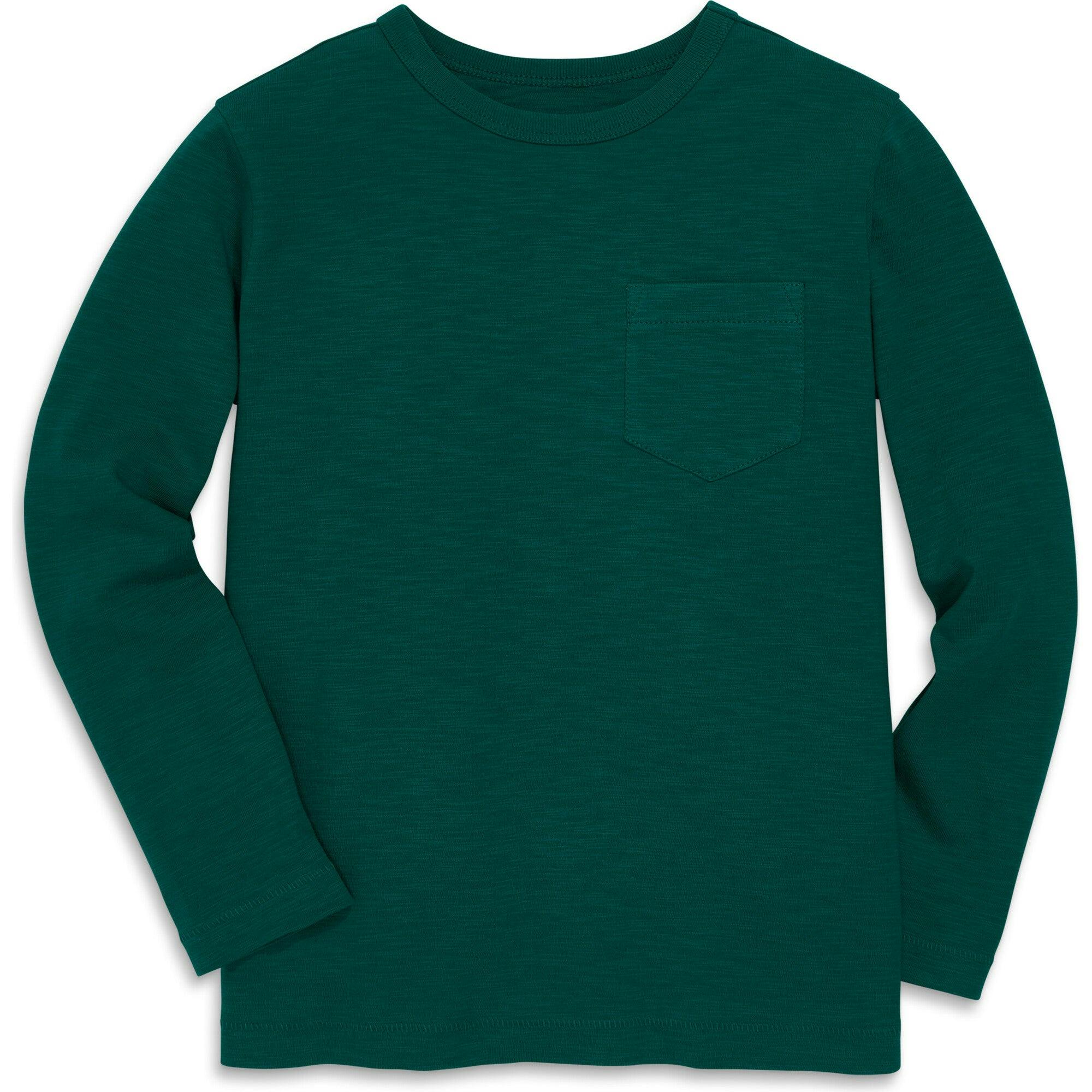 Kids long sleeve slub pocket tee