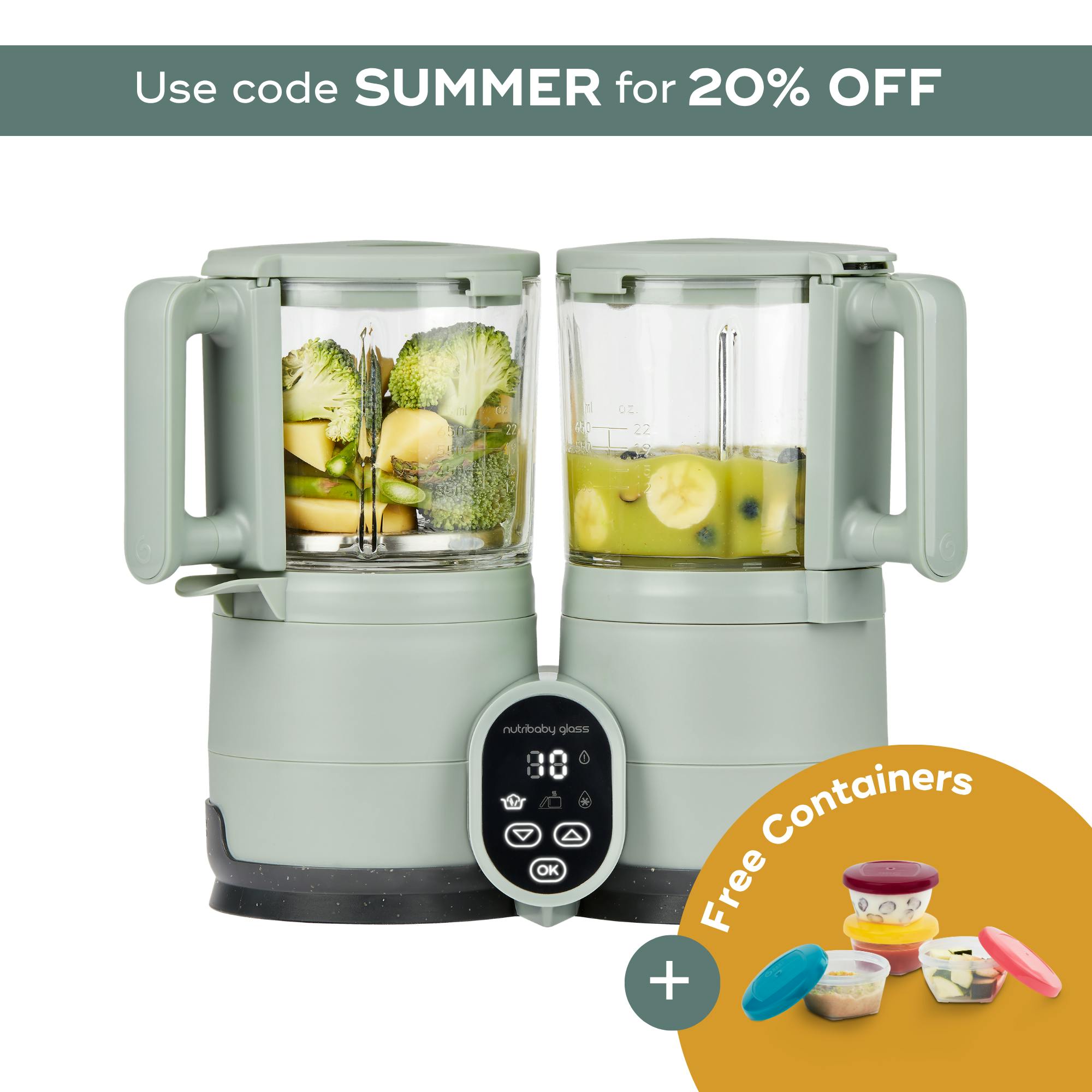 Duo Meal Glass Pro Baby Food Maker