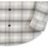 Organic Long Sleeve Flannel Button Down Shirt, Beige