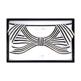 Black & White Stripy Bow Garland