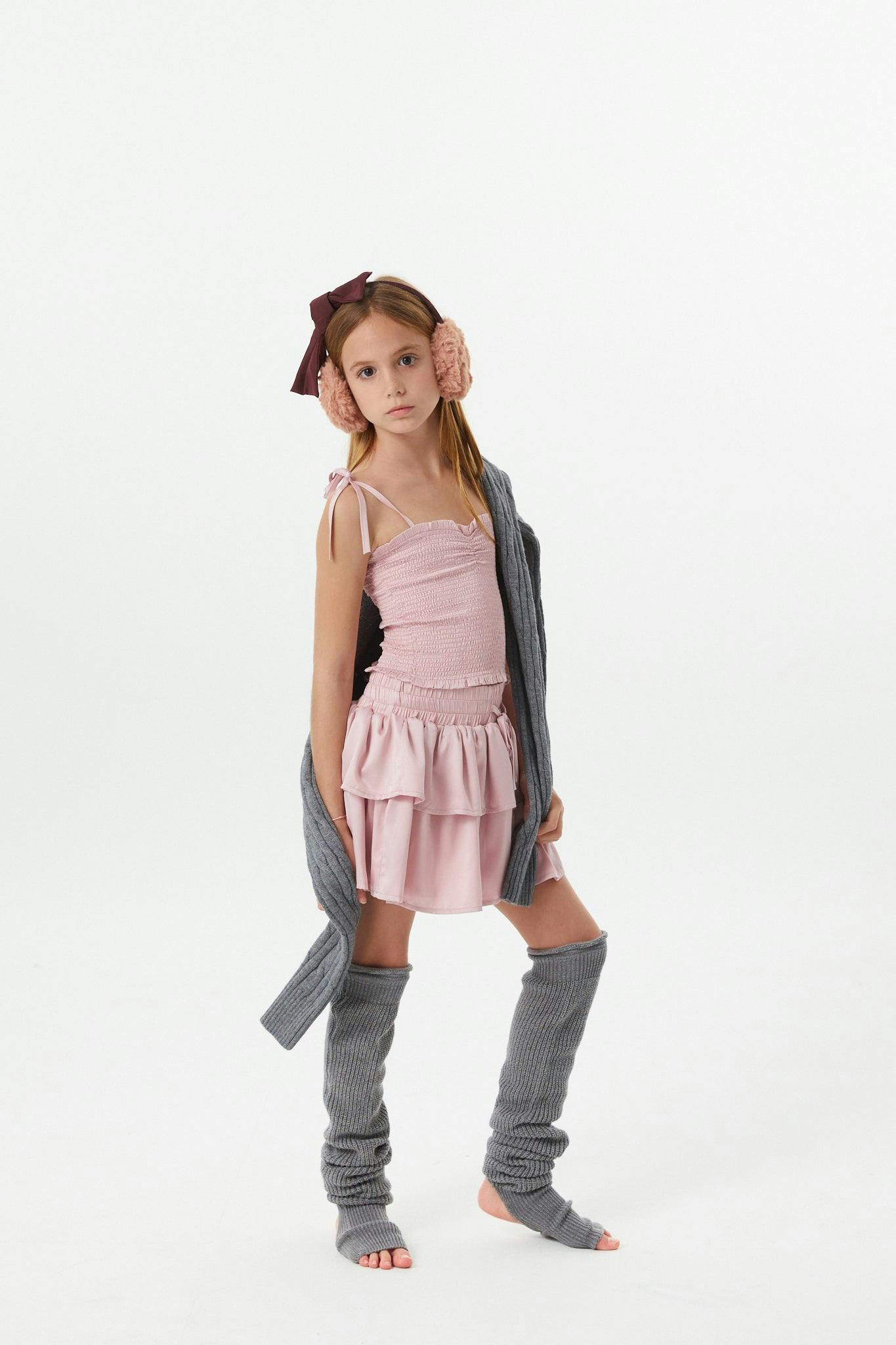 Willow Mauve Satin Skort