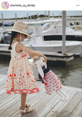 Petunia Girl's Sun Hat - Yellow Long Grosgrain Ribbon