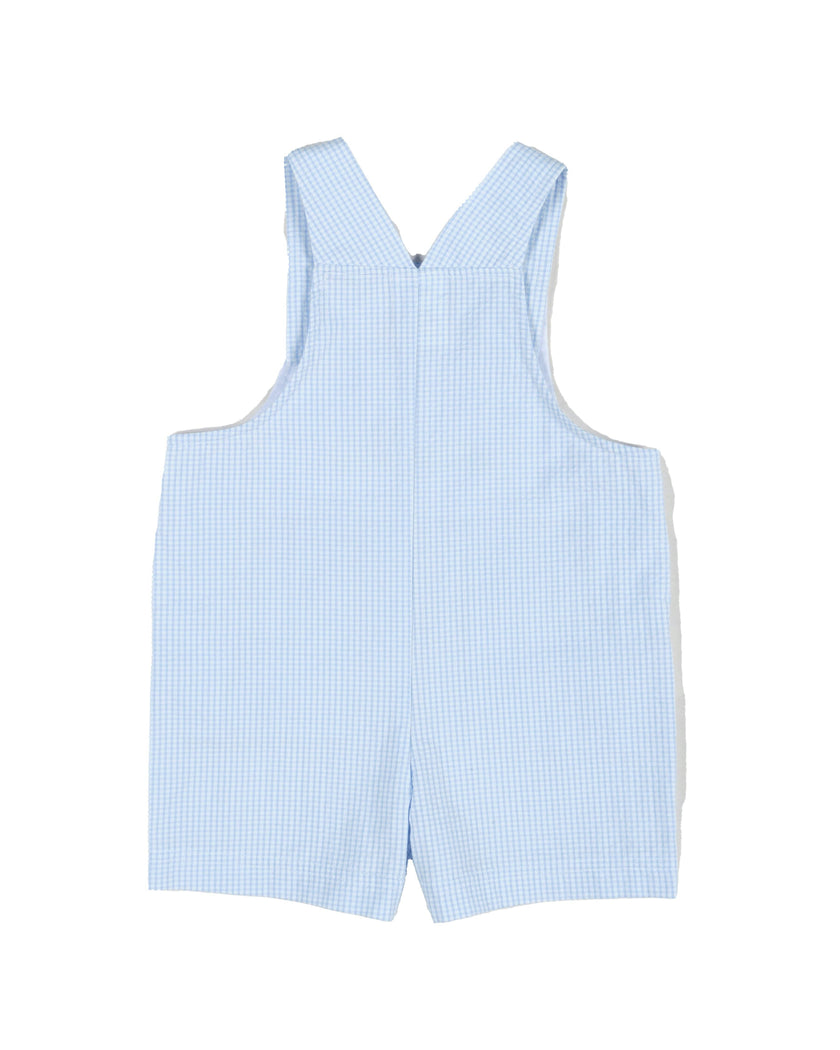 Check Seersucker Shortall With Soccer Goal