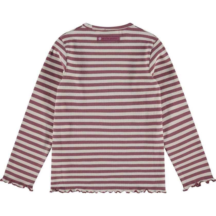 Flower Striped Long Sleeve T-Shirt