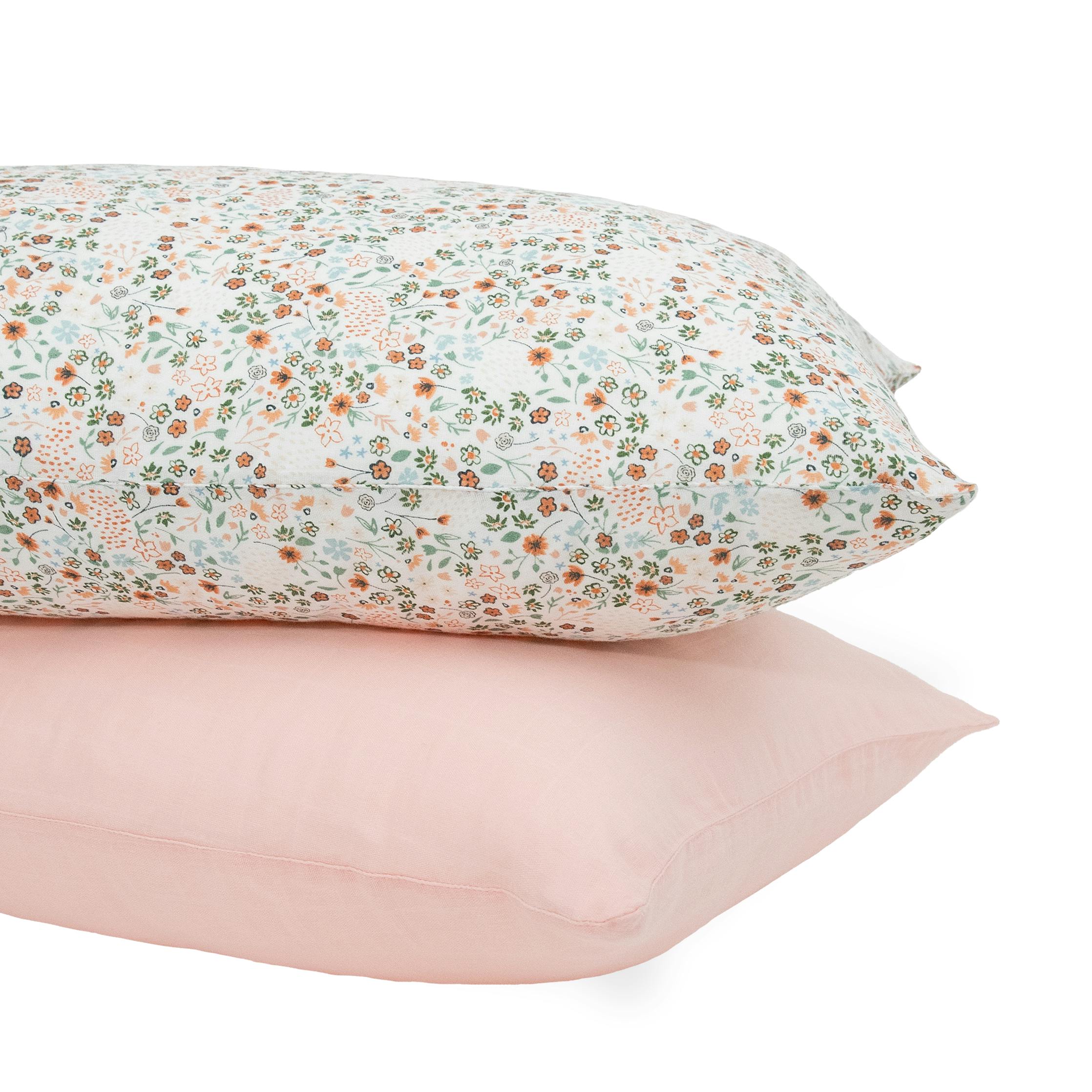 Cotton Muslin Pillowcase 2 Pack - Petal Press 2
