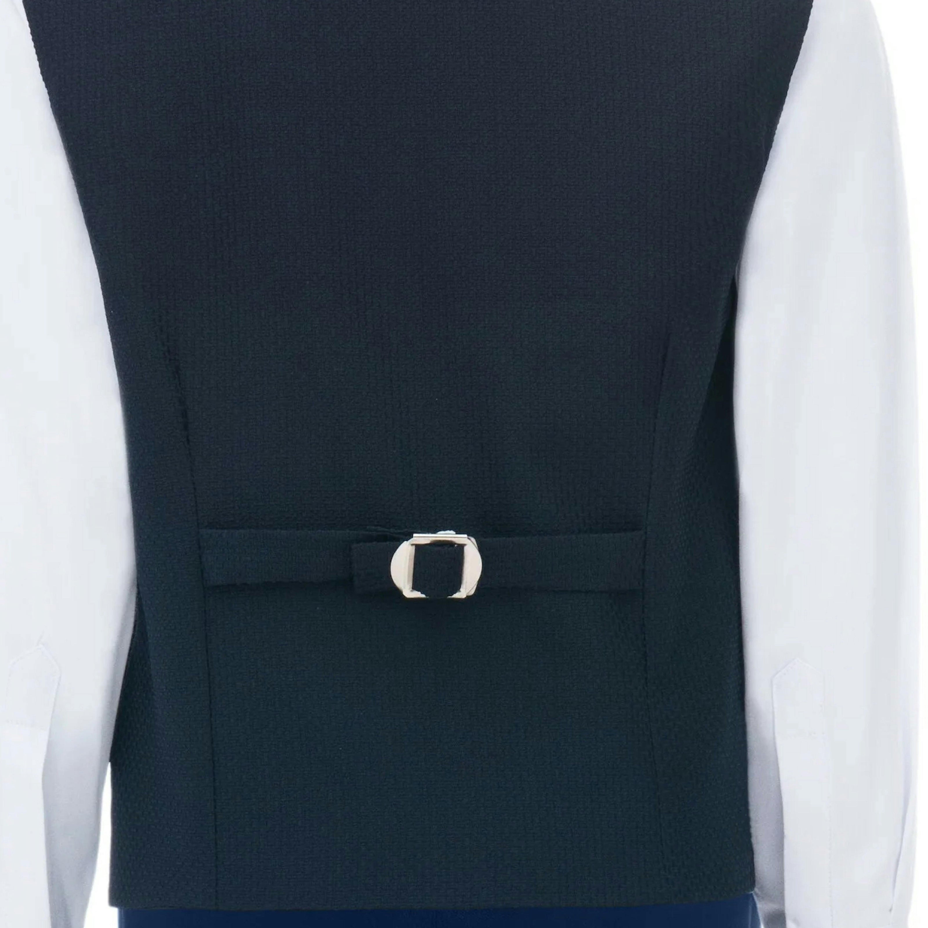 Navy Benito Vest Outfit Set
