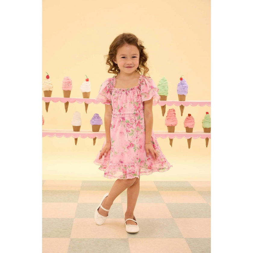 Mini Juliana Dress in Rose Trance