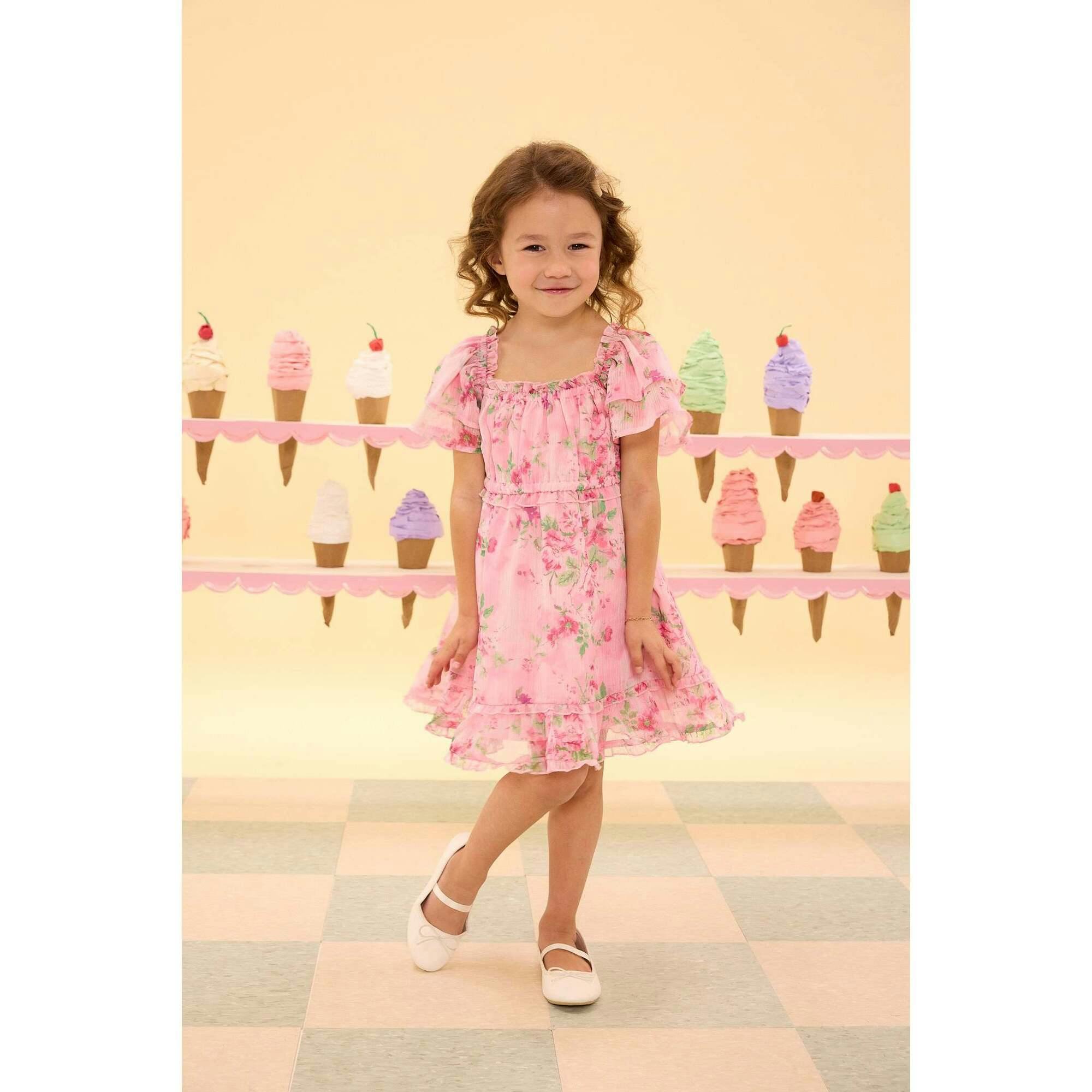 Mini Juliana Dress in Rose Trance
