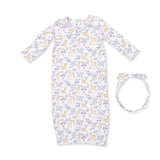 Floral Deer - Kimono Gown and Knot Headband
