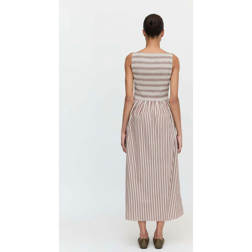 The Cosima Nap Dress - Rust Stripe