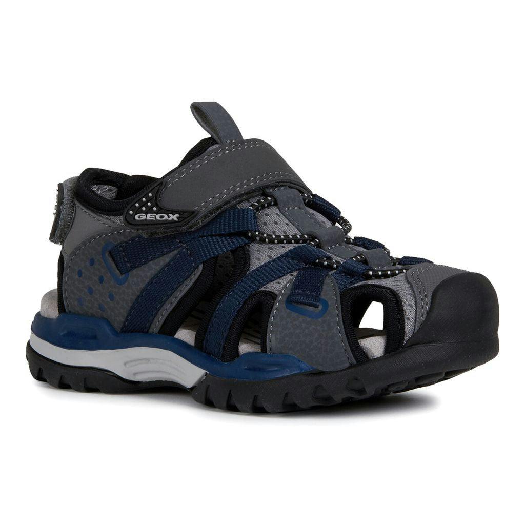 Gray & Navy Sandals