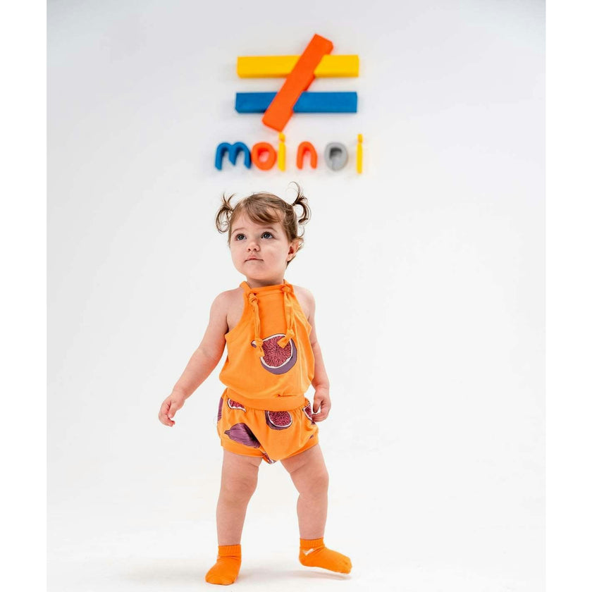 Coconut Graphic Sleeveless Babysuit Outfit