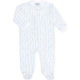 Blue Twirls Zipper Footie