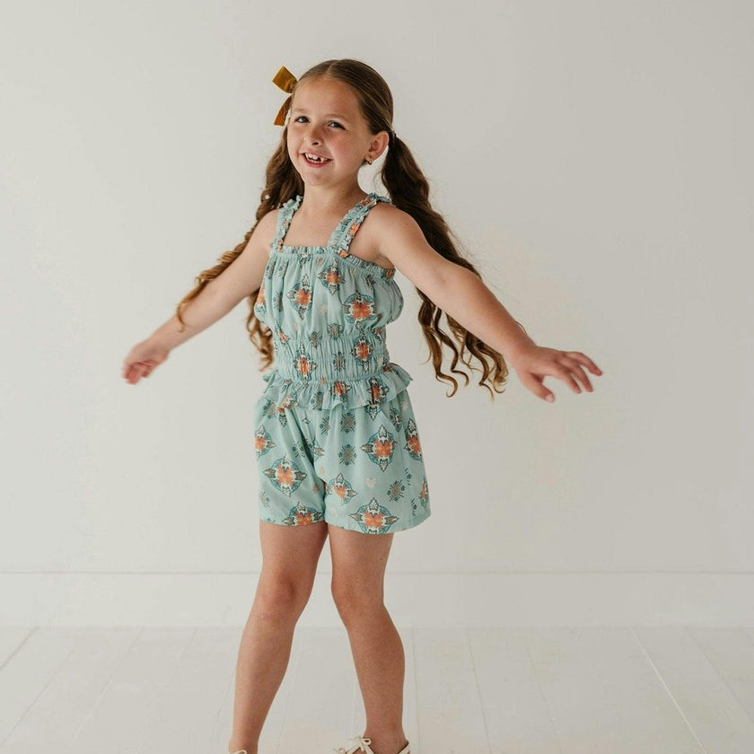 Ruffle Strap Shorts Romper