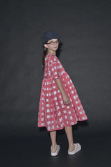 Atlantic Dress Coral Plaid Print