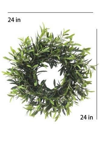 24" Artificial Olive Leaf Wreath
