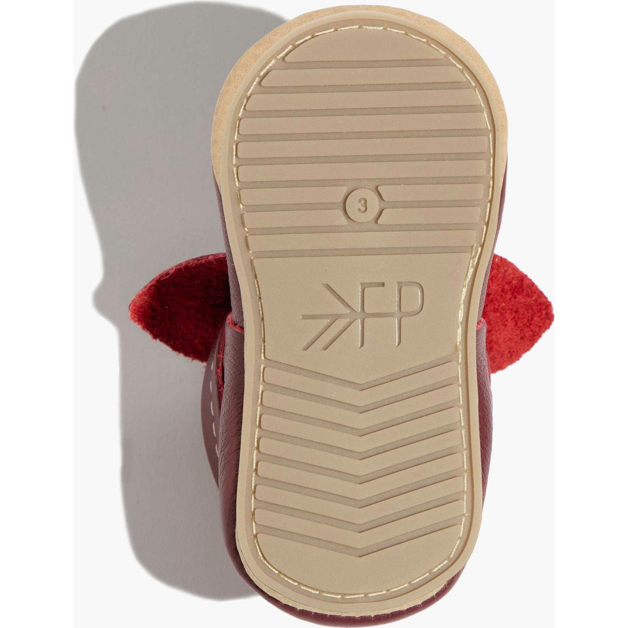 Winterberry Knotted Bow Baby Shoe