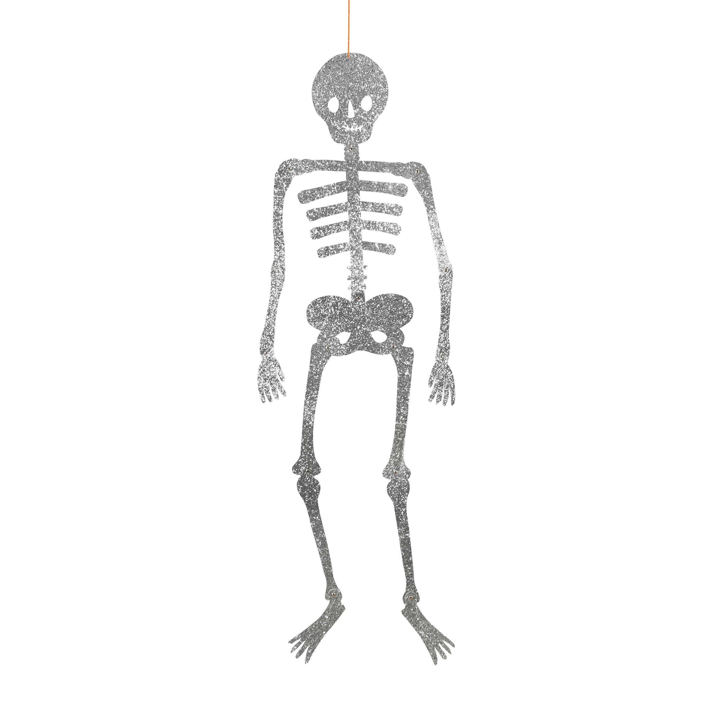 Giant Glitter Jointed Skeleton Decorations