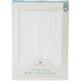 Cotton Muslin Crib Sheet - White