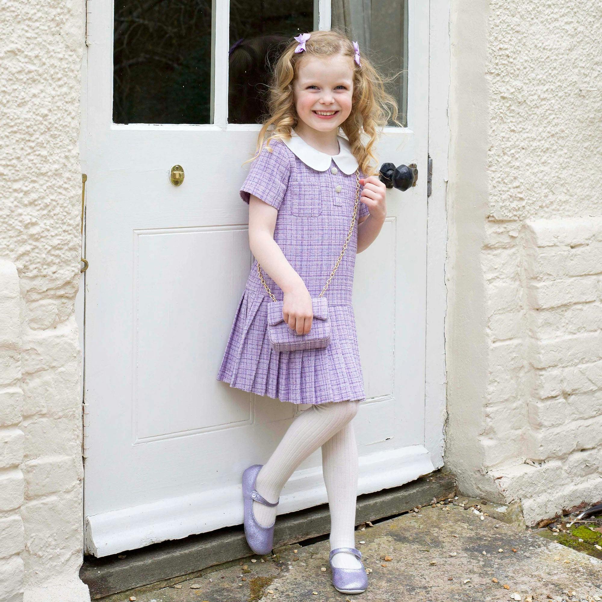 Lavender Tweed Dress