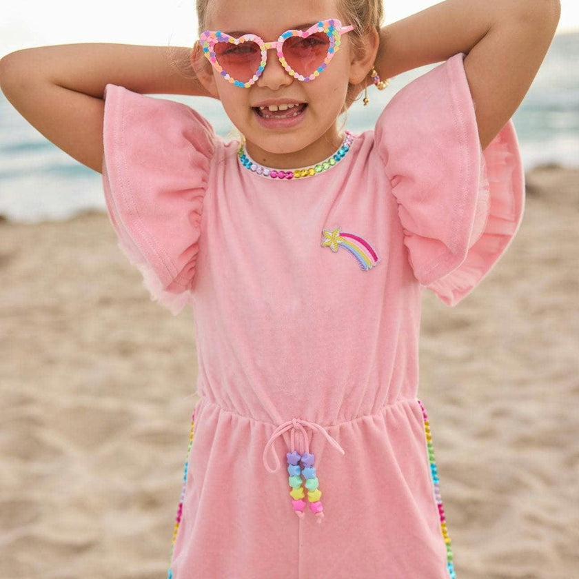 Velour Rainbow Gems Romper