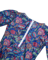 Long Sleeve One Piece Swimsuit with Side Ties
