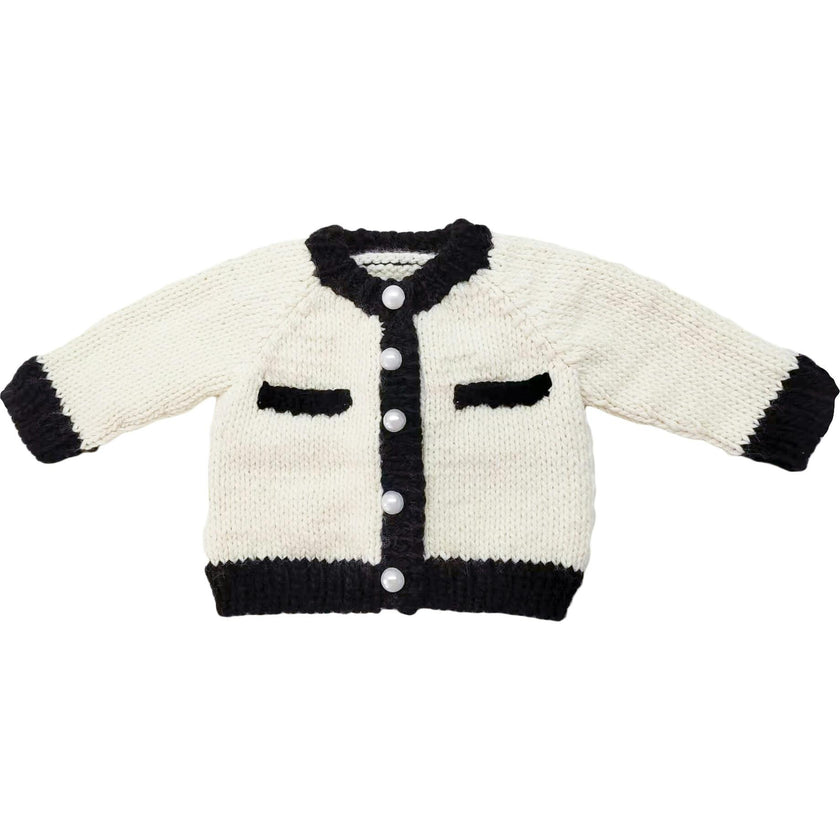 Coco Cardigan - Cream and Black