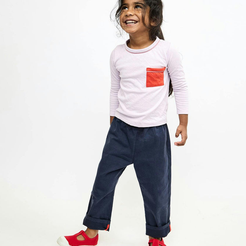 Bowie Pant, Navy with Red Drawcord