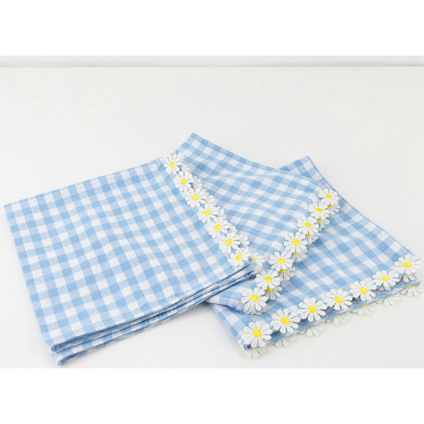 Daisy Gingham Cloth Napkins