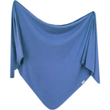 Indigo Rib Knit Swaddle Blanket