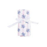 Stripe Dot Roses - Ruffle Burp Cloth