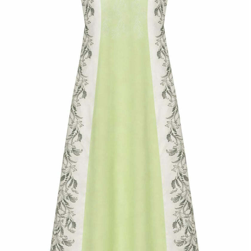 Xandra Mint Trellis Floral Midi Dress