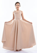 Gold Lenelle Rose Applique Gown