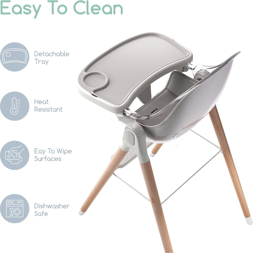 Children of Design 6 in 1 Deluxe High Chair with Cushion