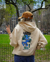 Adult Earth Day Natural Dye Pullover in Shortbread