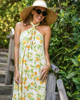 The Valencia - Women's Knotted Halter Maxi Dress