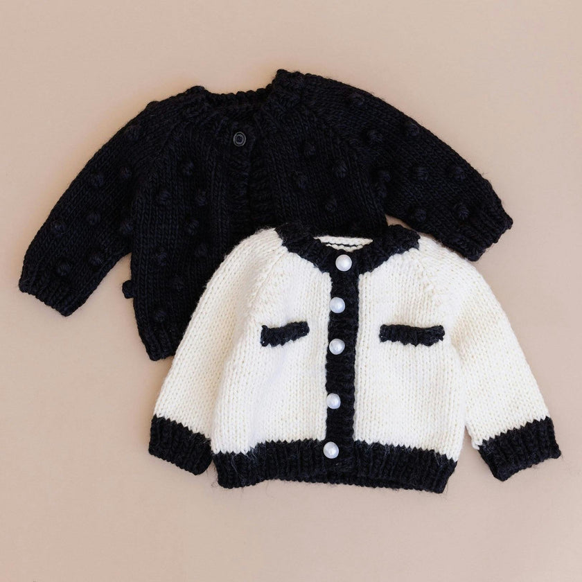 Coco Cardigan - Cream and Black