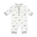 Vintage Airplane Pilots - Zip Neck Romper