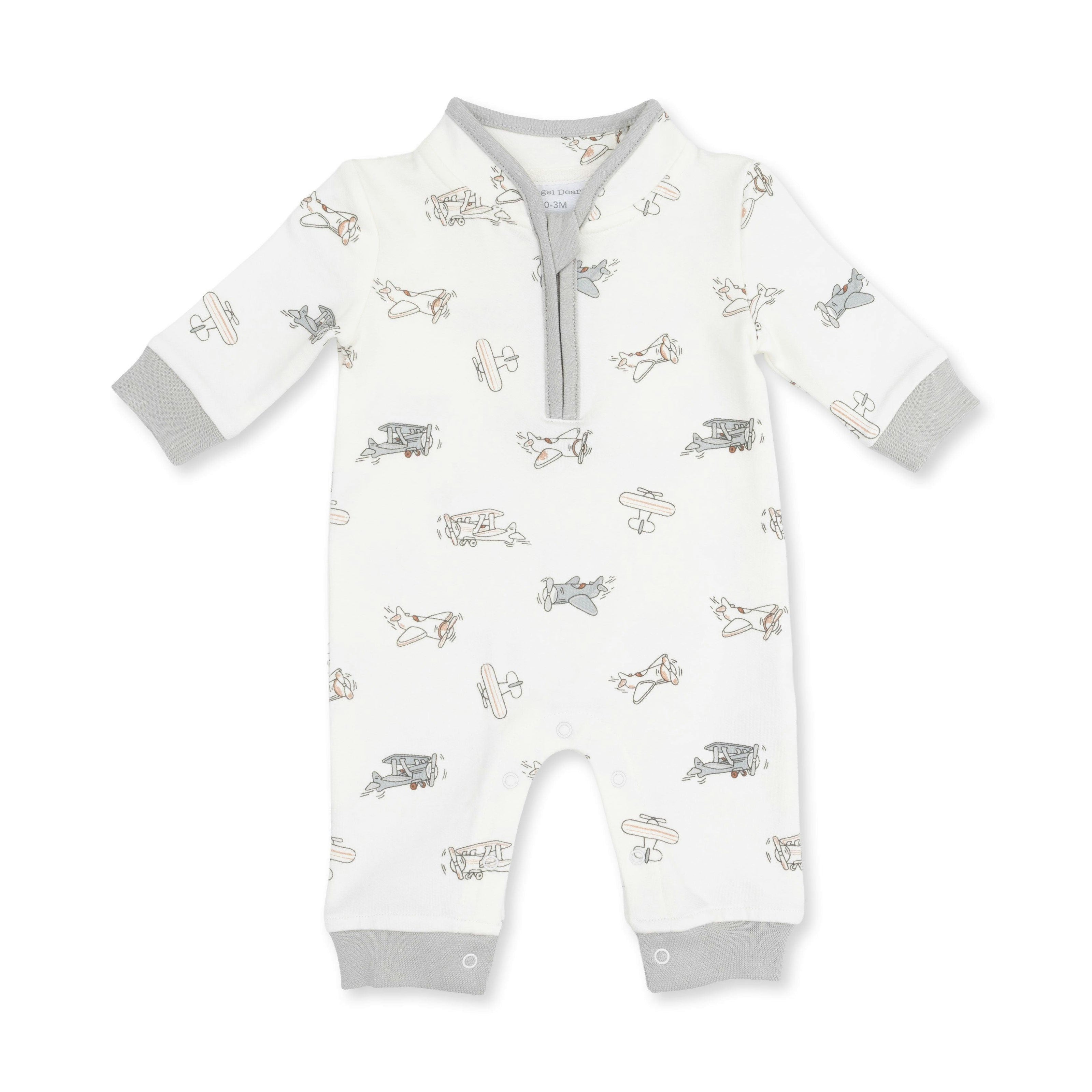 Vintage Airplane Pilots - Zip Neck Romper
